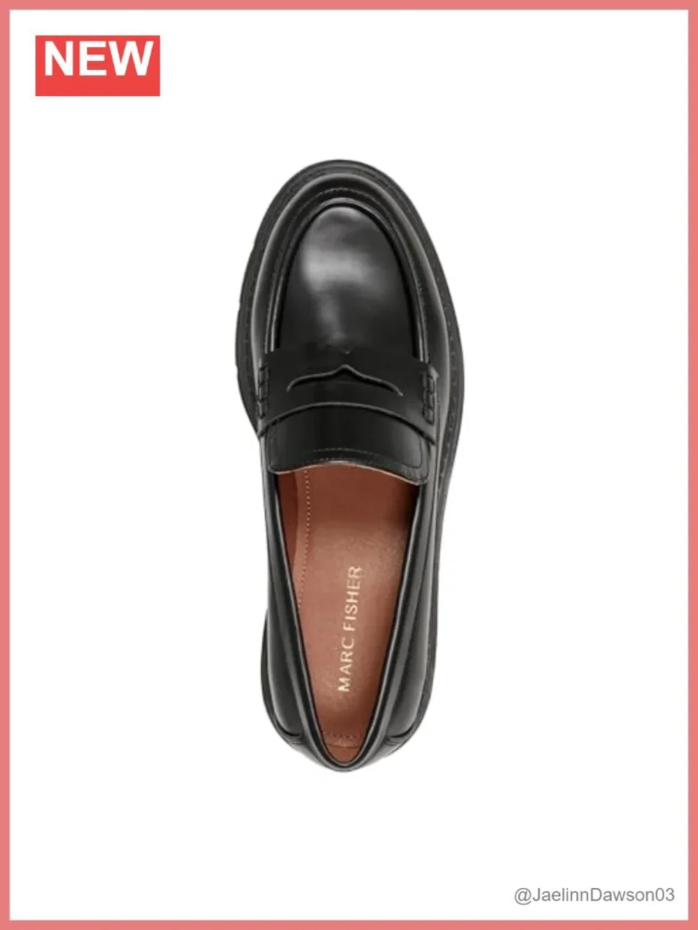 Faux Leather Penny Loafers Lug Sole Slip On Almond Toe Casual